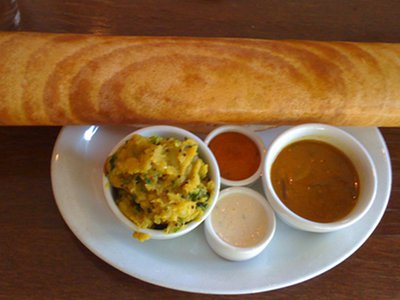 Paper Dosa with Masala