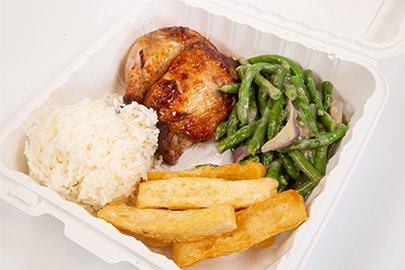 1/4 Chicken With Three Sides(Boxed Lunches)