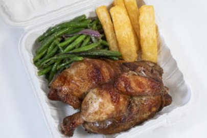 1/2 Chicken with 2 sides(Boxed Lunches)