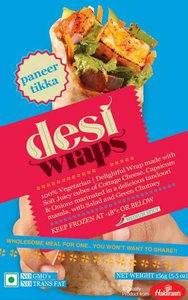 Haldiram's Frozen Desi Wraps Paneer Tikka