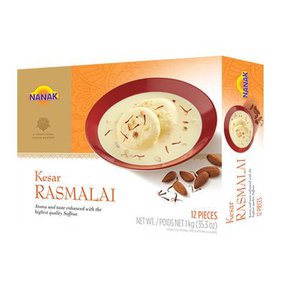 Nanak Kesar Rasmalai Ras Malai Indian Dessert 12 Count