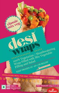 Haldiram's Frozen Desi Wraps Mix Vegetables