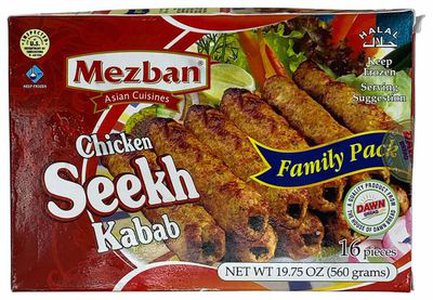 Mezban Frozen Chicken Seekh Kabab 16 Pieces