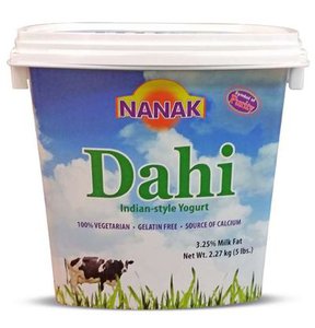 Nanak Dahi Whole Milk Indian Style Yogurt Plain 5L