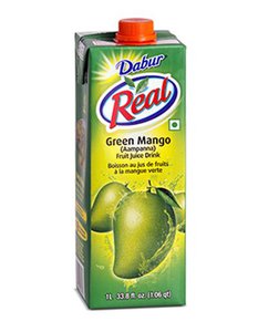 Dabur Real Green Mango (Aampanna Aam Panna) Fruit Juice Nectar 1 Liter