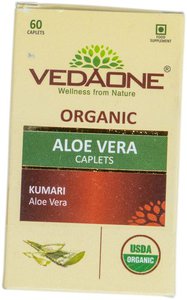 Vedaone Organic Aloe Vera Caplets 60 Capsules