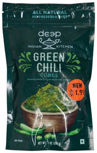 Deep Frozen Green Chili Cubes 200gm