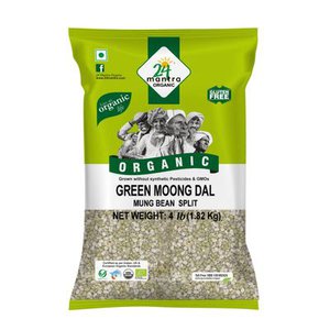 24 Mantra Organic Green Mung Moong Split 4LB