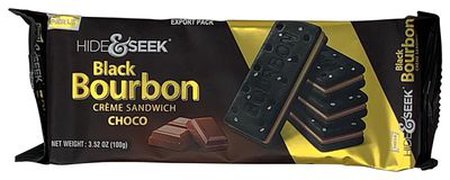 Parle Hide & Seek Black Bourbon Vanilla Creme Sandwich 100gm