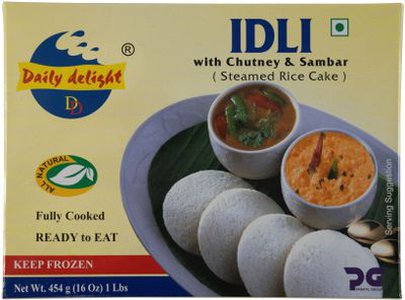 Daily Delight idli With Chutney & Sambar 454gm