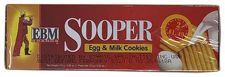 EBM Brand Sooper Egg & Milk Cookies 112gm