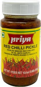Priya Red Chili Pickle In Oil With Garlic 300gm