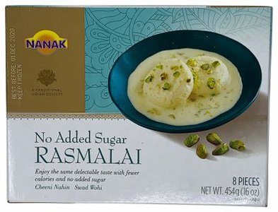 Nanak No Sugar Added Rasmalai Ras Malai Indian Dessert