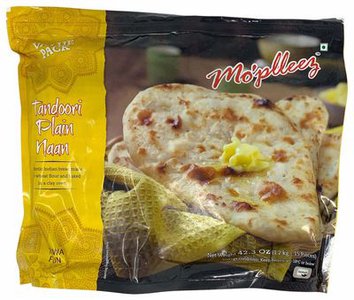 Haldiram's Moplleez Frozen Tandoori Plain Naan Value Pack (1.2KG - 15 Pieces)