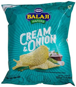 Balaji Cream & Onion Wafers 135gm