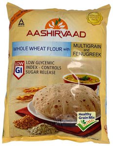 Aashirvaad Low GI Sugar Release Control Atta Whole Wheat Atta Flour 10LB