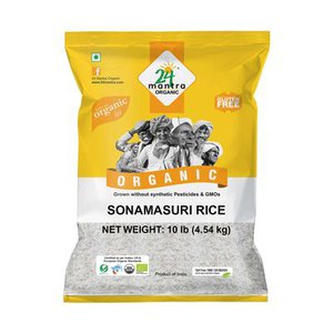 24 Mantra Organic White Sonamasuri Sona Masoori Rice 10LB