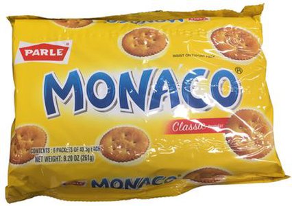 Parle Monaco Biscuits (6 Packets of 43.5gm Each)