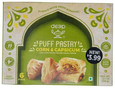 Deep Frozen Puff Pastry Corn And Capsicum 6 Count