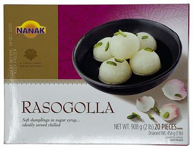 Nanak Rasogolla Rasgulla Rasgolla (908gm - 20 Pieces)