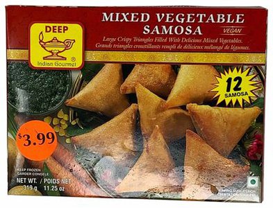 Deep Frozen Mixed Vegtetables Samosas