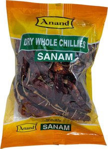 Anand Dried Dry Red Chilies Whole Sanam 200gm