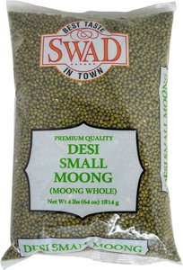 Swad Green Whole Moong Mung Beans (Small) 4LB