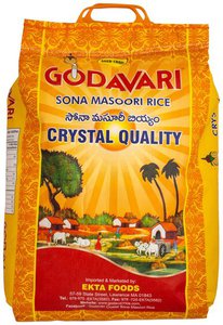 Godavari Crystal Sonamasuri Sona Masoori Rice 20LB