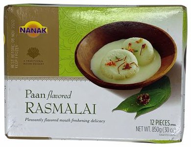 Nanak Paan Rasmalai Ras Malai Indian Dessert 12 Count