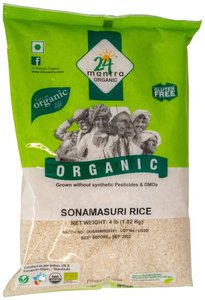 24 Mantra Organic White Sonamasuri Sona Masoori Rice 4LB
