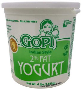 Gopi Low Fat Lowfat 2% Yogurt Plain