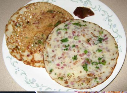 Onion and Peas Uthappam