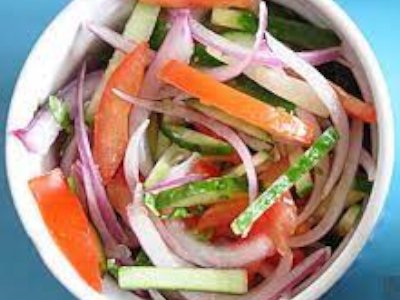 Red Onion Salad With green chillies and lemons.