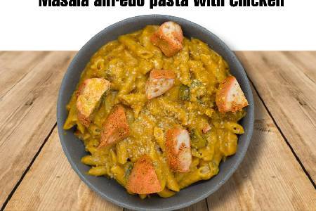 Masala Alfredo pasta chicken